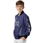 custom colorado rockies chevron arrow blue bomber jacket best selling