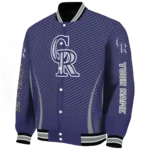 custom colorado rockies chevron arrow blue varsity jacket best selling