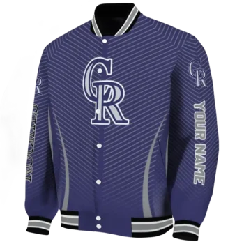 custom colorado rockies chevron arrow blue varsity jacket best selling