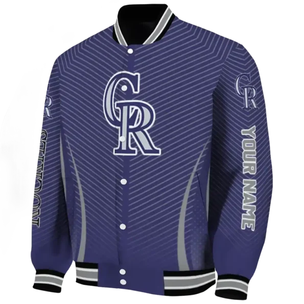 custom colorado rockies chevron arrow blue varsity jacket best selling