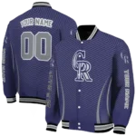 custom colorado rockies chevron arrow blue varsity jacket best selling