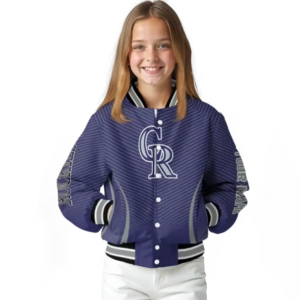custom colorado rockies chevron arrow blue varsity jacket top rated