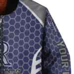 custom colorado rockies hexagon grid blue bomber jacket best selling