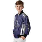 custom colorado rockies hexagon grid blue bomber jacket best selling