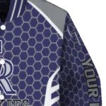 custom colorado rockies hexagon grid blue varsity jacket best selling