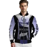 custom colorado rockies mesh effect blue black bomber jacket best selling