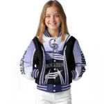 custom colorado rockies mesh effect blue black varsity jacket best selling