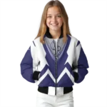 custom colorado rockies v stripes blue white bomber jacket best selling