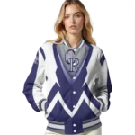 custom colorado rockies v stripes blue white varsity jacket best selling