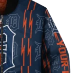 custom detroit tigers bolt stripe navy bomber jacket best selling