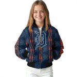 custom detroit tigers bolt stripe navy bomber jacket best selling