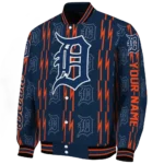 custom detroit tigers bolt stripe navy varsity jacket best selling