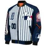 custom detroit tigers eagle baseball navy white bomber jacket best selling