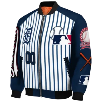 custom detroit tigers eagle baseball navy white bomber jacket best selling
