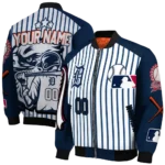 custom detroit tigers eagle baseball navy white bomber jacket best selling