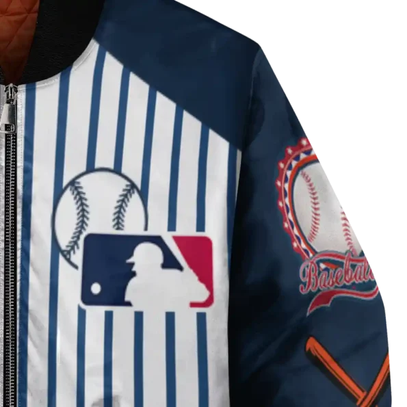 custom detroit tigers eagle baseball navy white bomber jacket premium grade