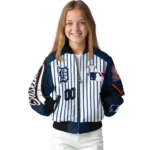 custom detroit tigers eagle baseball navy white bomber jacket best selling