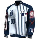 custom detroit tigers eagle baseball navy white varsity jacket best selling