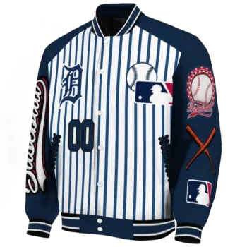 custom detroit tigers eagle baseball navy white varsity jacket best selling