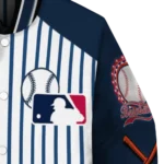 custom detroit tigers eagle baseball navy white varsity jacket best selling
