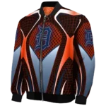 custom detroit tigers mesh chest red crocs black bomber jacket best selling