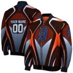 custom detroit tigers mesh chest red crocs black bomber jacket best selling