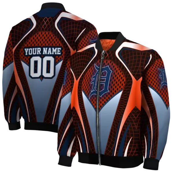 custom detroit tigers mesh chest red crocs black bomber jacket fashion forward