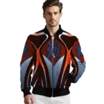 custom detroit tigers mesh chest red crocs black bomber jacket best selling