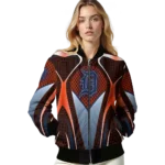 custom detroit tigers mesh chest red crocs black bomber jacket best selling