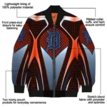 custom detroit tigers mesh chest red crocs black bomber jacket best selling