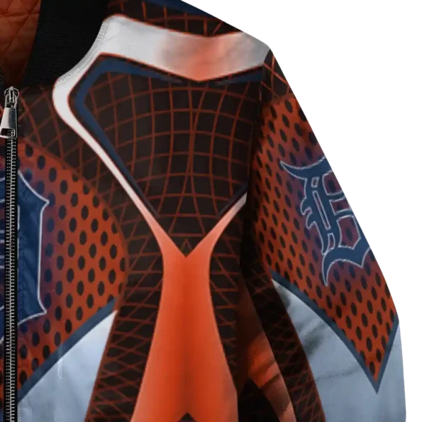 custom detroit tigers mesh chest red crocs black bomber jacket premium grade