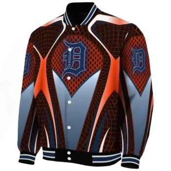 custom detroit tigers mesh chest red crocs black varsity jacket best selling
