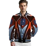 custom detroit tigers mesh chest red crocs black varsity jacket best selling