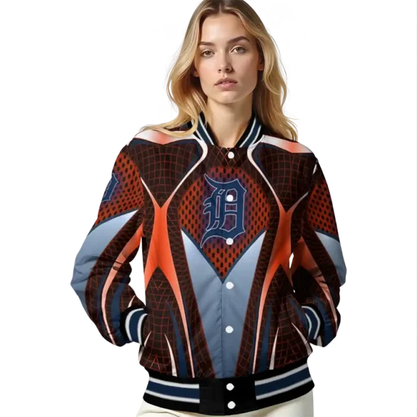 custom detroit tigers mesh chest red crocs black varsity jacket latest model