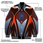 custom detroit tigers mesh chest red crocs black varsity jacket best selling