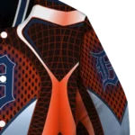 custom detroit tigers mesh chest red crocs black varsity jacket best selling