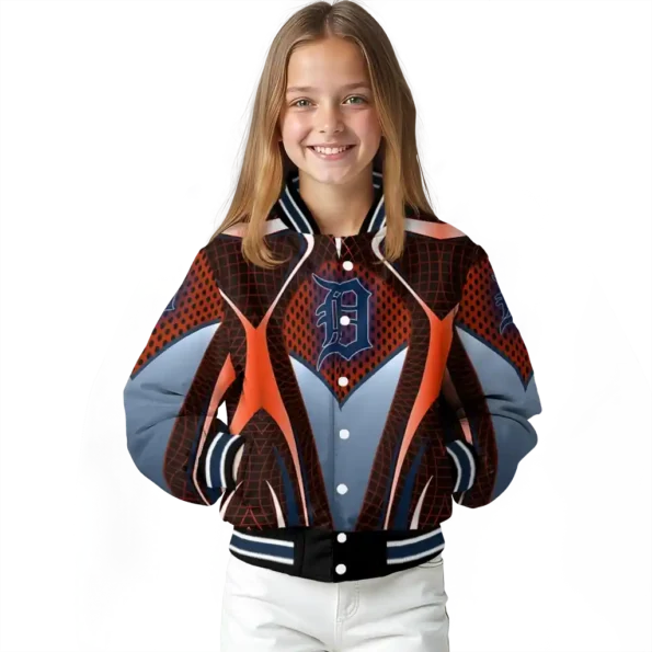 custom detroit tigers mesh chest red crocs black varsity jacket top rated