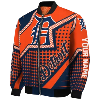 custom detroit tigers star burst navy bomber jacket best selling