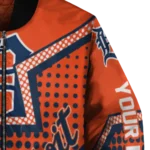 custom detroit tigers star burst navy bomber jacket best selling
