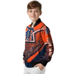 custom detroit tigers star burst navy bomber jacket best selling