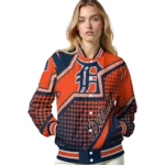 custom detroit tigers star burst navy varsity jacket best selling