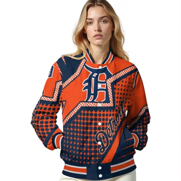 custom detroit tigers star burst navy varsity jacket latest model