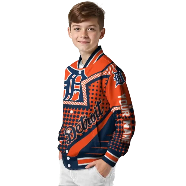 custom detroit tigers star burst navy varsity jacket trendy