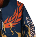 custom detroit tigers winged blaze navy white bomber jacket best selling