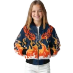 custom detroit tigers winged blaze navy white bomber jacket best selling