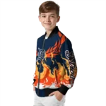 custom detroit tigers winged blaze navy white bomber jacket best selling
