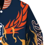 custom detroit tigers winged blaze navy white varsity jacket best selling