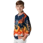 custom detroit tigers winged blaze navy white varsity jacket best selling