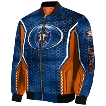 custom houston astros power plate blue bomber jacket best selling