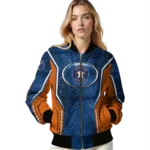 custom houston astros power plate blue bomber jacket best selling